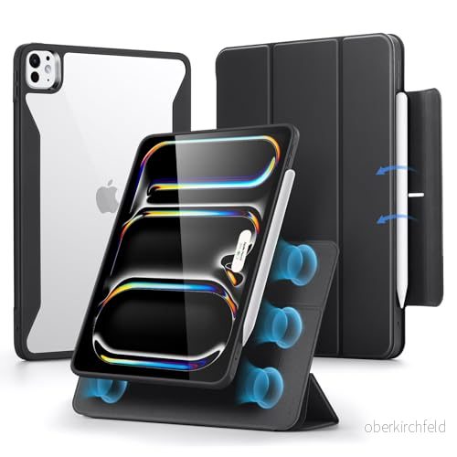ESR fodral för iPad Pro 11 tum M4 2024, 11, magnetiskt och avtagbart, stöd penna Pro/USB C, vertikal horisontell, automatisk aktivering/standby, Rebound 4894240195468