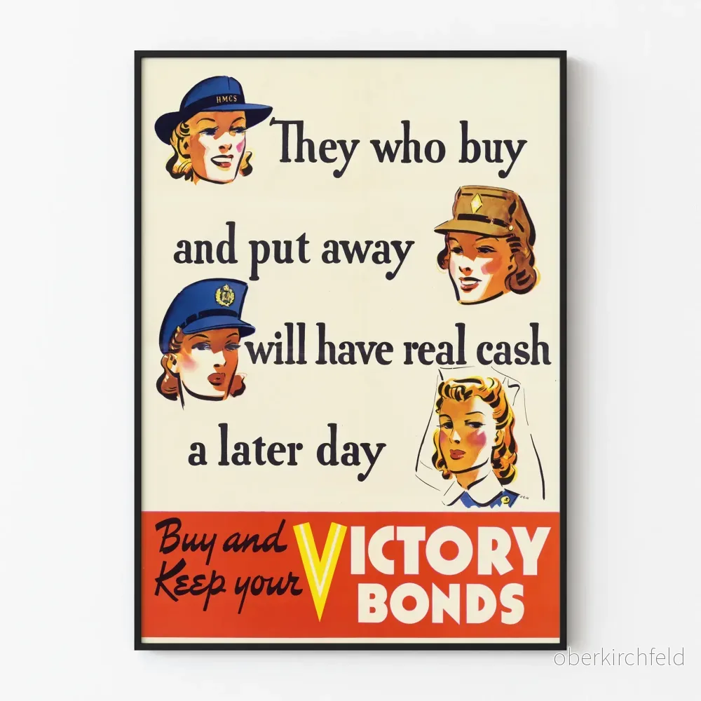 Vintage kampanjposter för Vinstkuponger