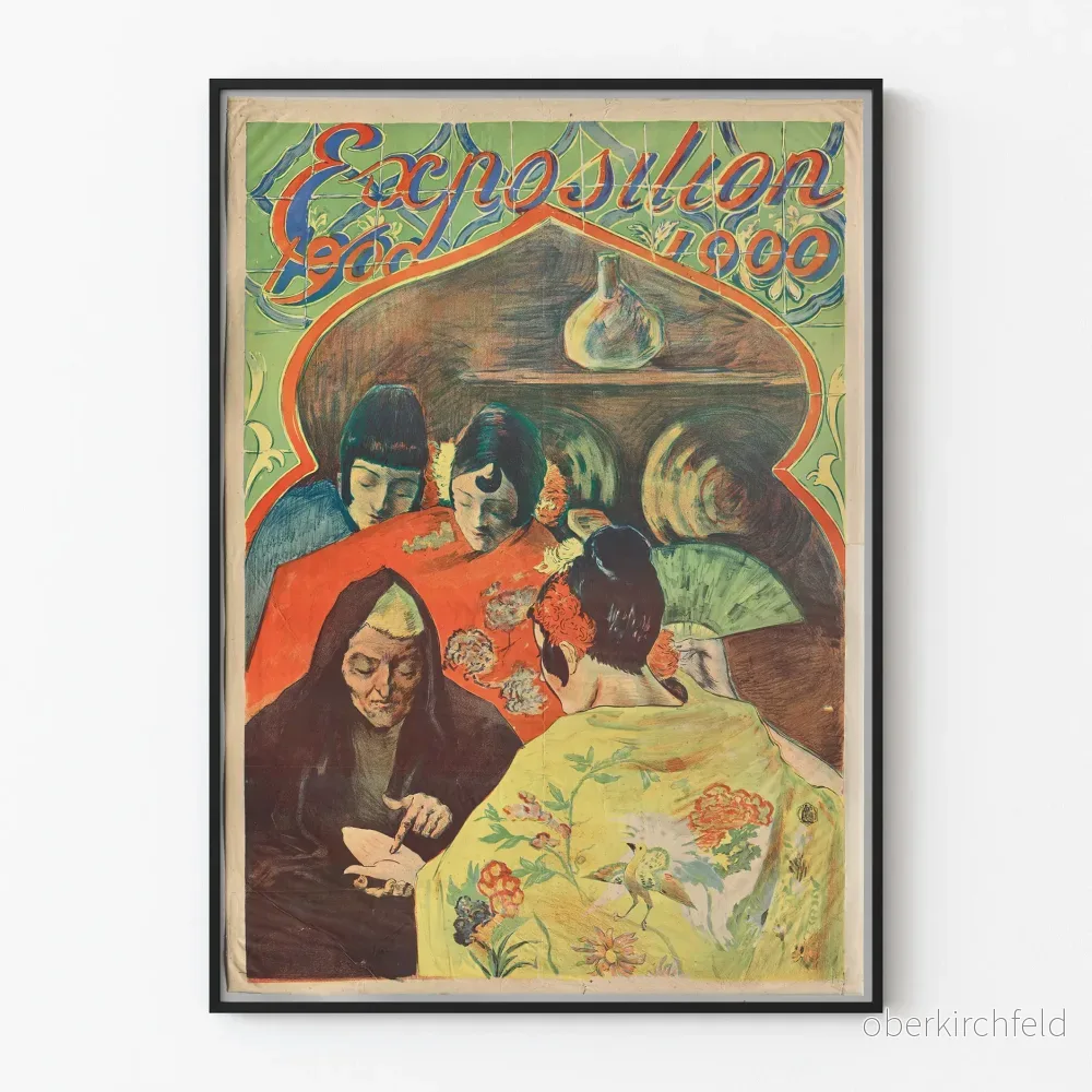 Dekorativ poster från utställningen 1900 vintage