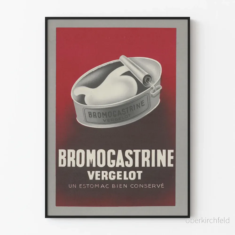 Vintageposter Bromogastrine Vergelot för väggdekoration