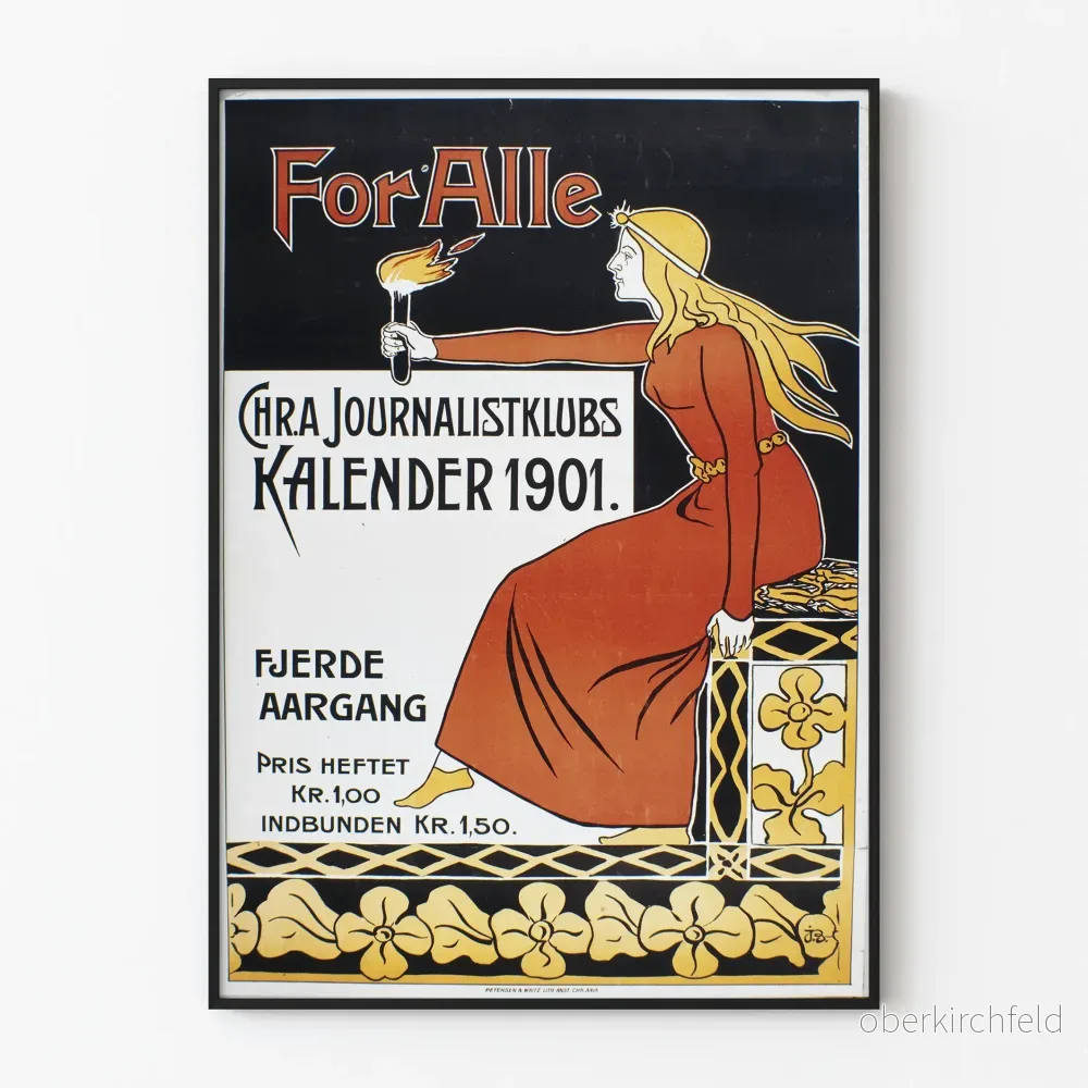 Vintageposter för Alla Kalender 1901 - Historisk Väggdekoration