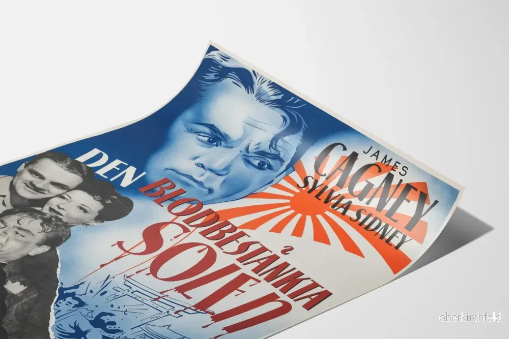 Vintageposter Blood on the Sun - Retro filmväggdekoration - Bild 3