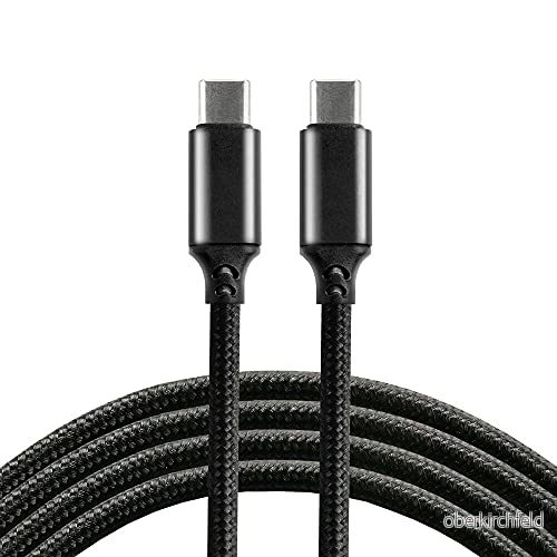 everActive USB C PD kabel, nylonkabel, med 100 W snabbladdningsstöd, Power Delivery 5 A, cm lång, modell: CBB 1PD5, 1 m 5903205771575