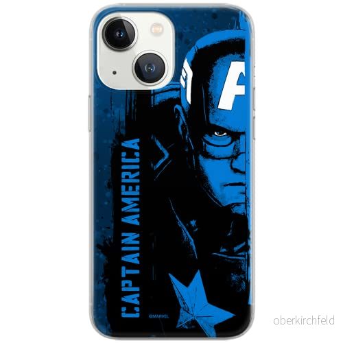 ERT GROUP mobiltelefonfodral för Iphone 13 MINI originalt och officiellt licensierat Marvel mönster Captain America 010 Vit optimalt anpassad, fodral tillverkad av TPU plast 5903932880120