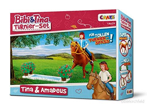 CRAZE BIBI & TINA Turnier set spelfigurer hästfigurer tenn, Flerfärgad, 6.9 x 25 21 4059779014639