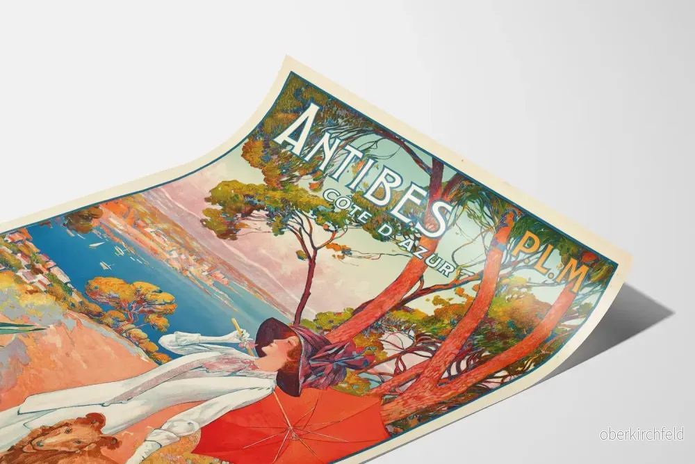 Vintageposter Antibes Côte d’Azur - Retro väggdekoration - Bild 3