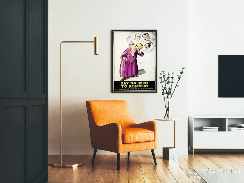 Vintagedekorativ poster Tänk inte på rykten - Bild 2