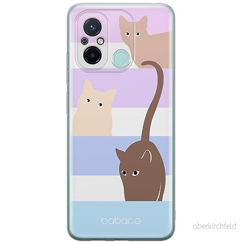 ERT GROUP mobiltelefonfodral för Xiaomi REDMI 12C/ 11A originalt och officiellt licensierat Babaco mönster Cats 014 anpassad till formen på mobiltelefonen, fodral tillverkad av TPU plast 5905511846718