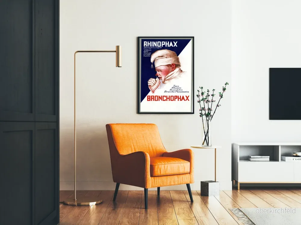Vintageposter Rhinophax Bronchophax för medicinsk väggdekoration - Bild 2