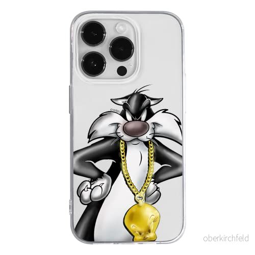 ERT GROUP mobiltelefonfodral för Apple Iphone 14 PRO originalt och officiellt licensierat Looney Tunes mönster Sylvester 003 optimalt anpassad till formen på mobiltelefonen, gedeeltelijk transparant 5905131926869