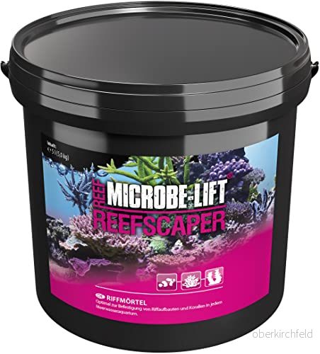 MICROBE LIFT Reefscaper 1 000 g professionell revmurbruk, idealisk för stabil fastsättning av koraller och revkonstruktioner i havsvattenakvarier, lätt att använda. 4260735741227