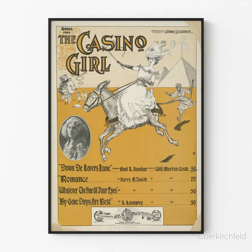 Vintageposter The Casino Girl klassisk väggdekor