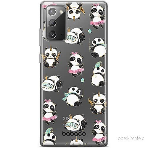 ERT GROUP mobiltelefonfodral för Samsung GALAXY NOTE 20 originalt och officiellt licensierat Babaco mönster Panda 008 optimalt anpassad till formen på mobiltelefonen, gedeeltelijk transparant 5904805414282