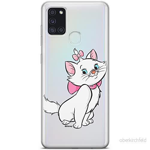 ERT GROUP mobiltelefonfodral för Samsung A21s originalt och officiellt licensierat Disney mönster Marie 007 optimalt anpassad till formen på mobiltelefonen, gedeeltelijk transparant 5905131129567