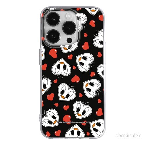 ERT GROUP mobiltelefonfodral för Iphone 14 PRO originalt och officiellt licensierat Looney Tunes mönster Tweety 018 optimalt anpassad till formen på mobiltelefonen, fodral tillverkad av TPU plast 5905795121822