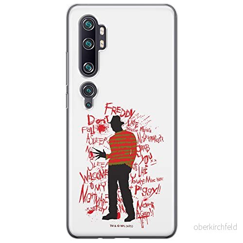 ERT GROUP mobiltelefonfodral för Xiaomi MI NOTE 10 / PRO originalt och officiellt licensierat Horror mönster Nightmare of Elm Street 010, fodral tillverkad av TPU plast 5905511093617