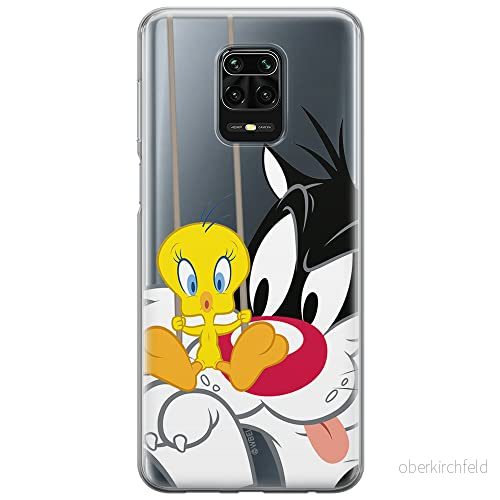 ERT GROUP mobiltelefonfodral för Xiaomi REDMI NOTE 9 PRO/ 9S originalt och officiellt licensierat Looney Tunes mönster Sylvester & Tweety 002, gedeeltelijk transparant 5903040317990