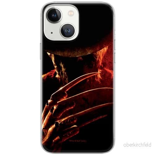 ERT GROUP mobiltelefonfodral för Iphone 13 originalt och officiellt licensierat Horror mönster Nightmare of Elm Street 005 anpassad till formen på mobiltelefonen, fodral tillverkad av TPU plast 5905511081324