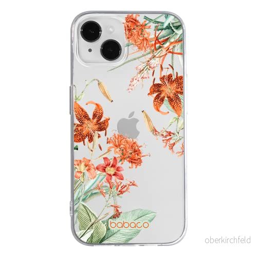 ERT GROUP mobiltelefonfodral för Apple Iphone 14 PLUS originalt och officiellt licensierat Babaco mönster Flowers 057 optimalt anpassad till formen på mobiltelefonen, gedeeltelijk transparant 5905131903099