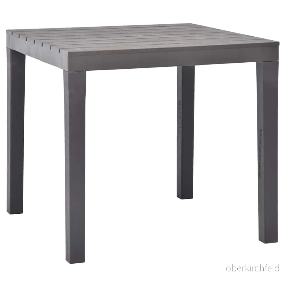 Trädgårdsbord mocca 78x78x72 cm plast 8719883859682