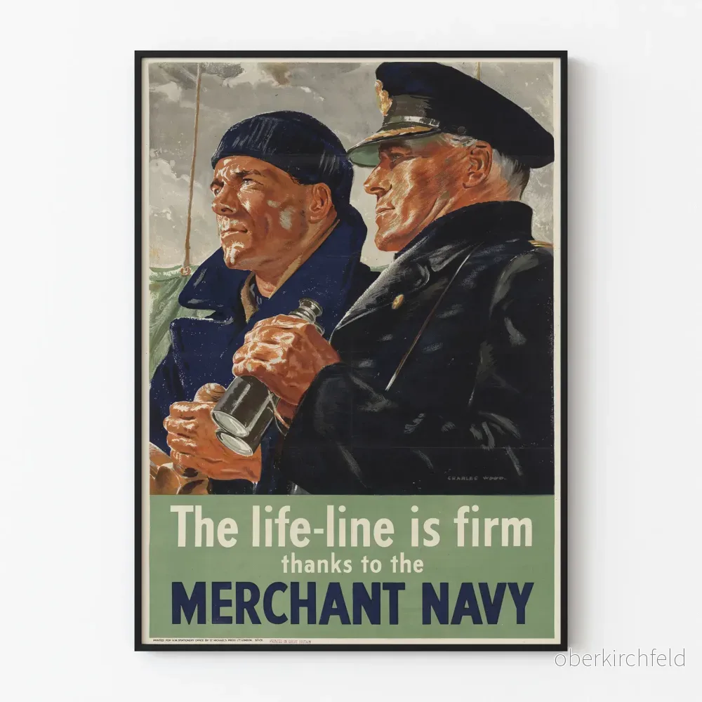 Vintage Sjöhandel Poster - Militär Väggdekoration