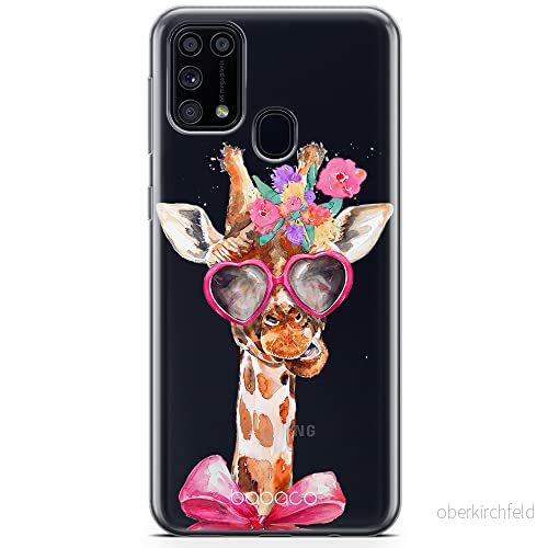 ERT GROUP mobiltelefonfodral för Samsung M31 originalt och officiellt licensierat Babaco mönster Giraffe 002 optimalt anpassad till formen på mobiltelefonen, gedeeltelijk transparant 5904805481734