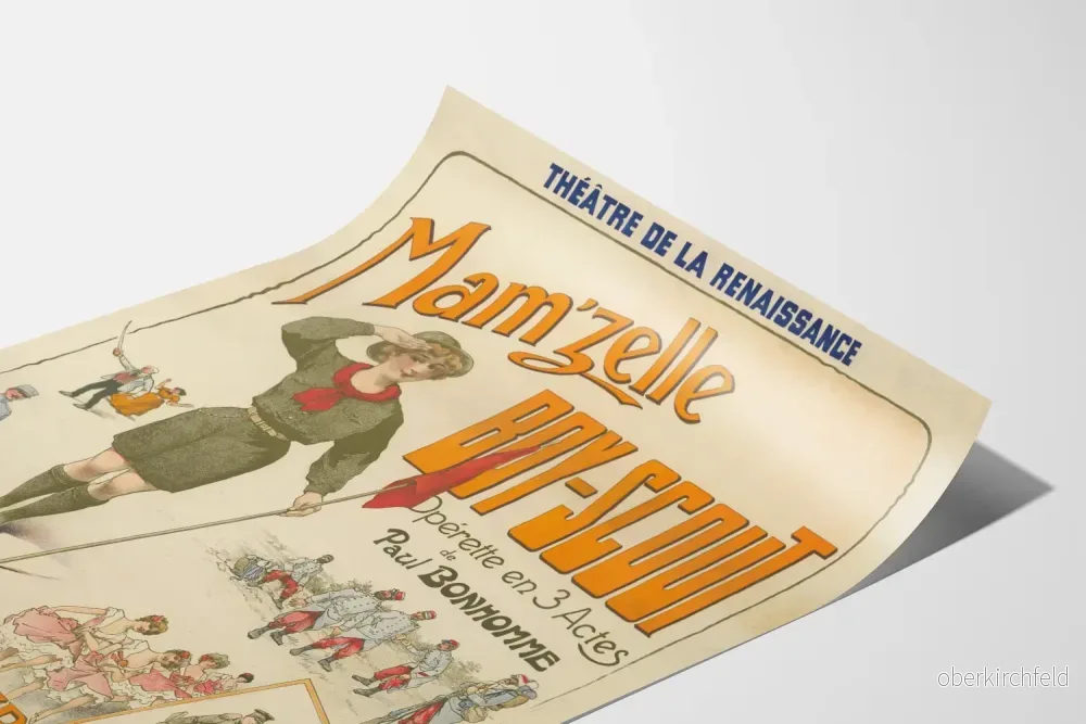 Vintageposter av Théâtre de la Renaissance Mam’zelle Boy Scout - Bild 3