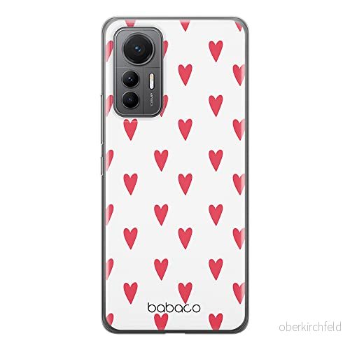 ERT GROUP mobiltelefonfodral för Xiaomi 12 LITE originalt och officiellt licensierat Babaco mönster Hearts 004 optimalt anpassad till formen på mobiltelefonen, gedeeltelijk transparant 5905511507862