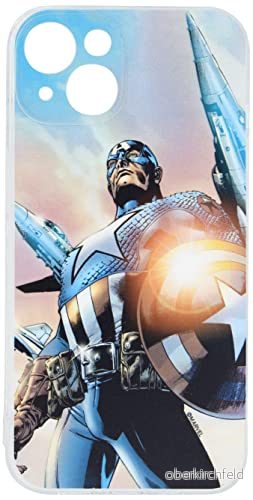 ERT GROUP mobiltelefonfodral för Apple Iphone 14 originalt och officiellt licensierat Marvel mönster Captain America 015 optimalt anpassad till formen på mobiltelefonen, fodral tillverkad av TPU plast 5905131891525