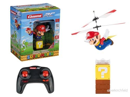 Carrera RC I 2,4 GHz Super Mario Flying Cape Flugande högkvalitativ koaxial rotorstyrning originallicens gyrosystem ergonomisk 2 kanals styrenhet 9003150143109