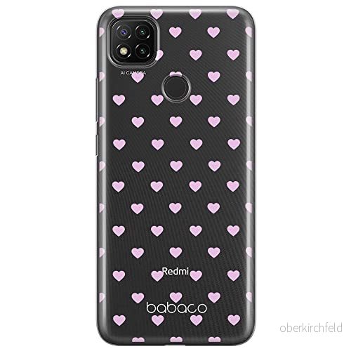 ERT GROUP mobiltelefonfodral för Xiaomi REDMI 9C originalt och officiellt licensierat Babaco mönster Hearts 001 optimalt anpassad till formen på mobiltelefonen, gedeeltelijk transparant 5903040280058