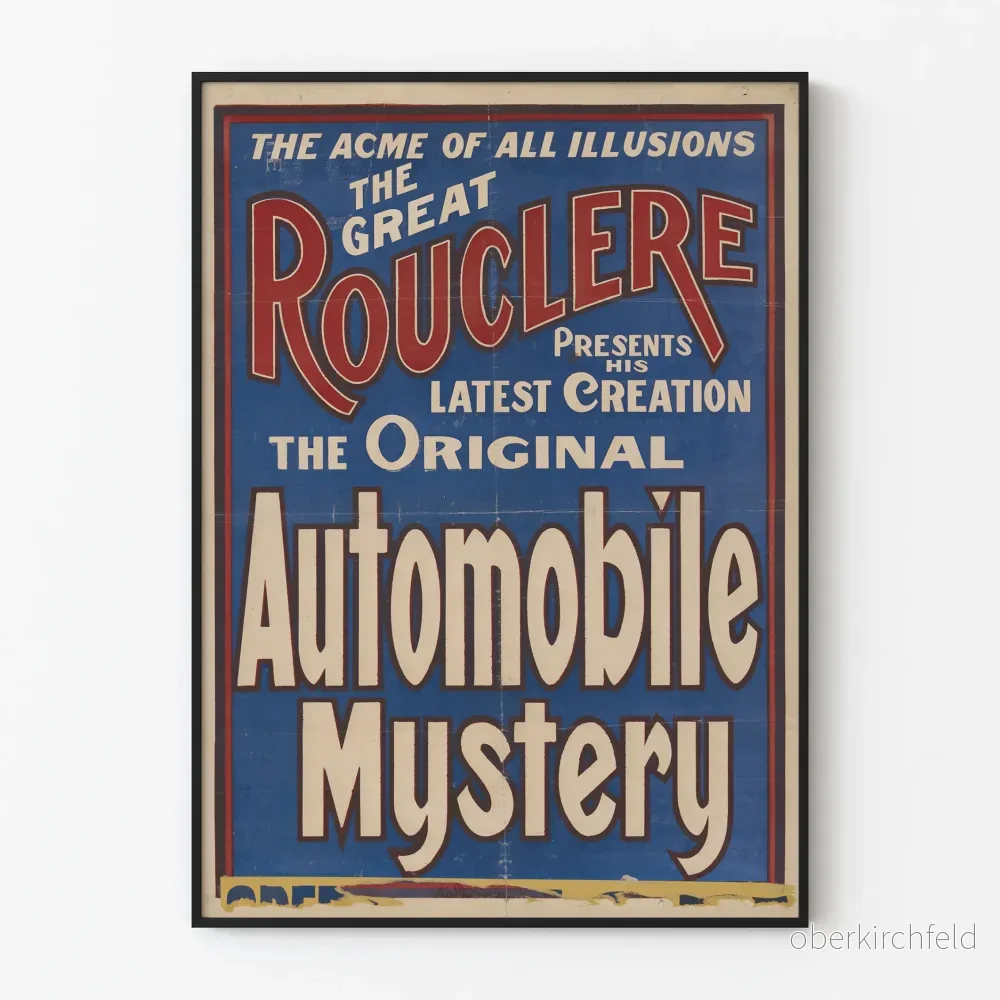 Vintageposter The Great Rouclere - Bilmysterium