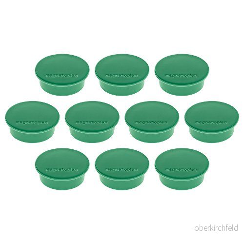 Magnethållare färg, diameter 40 x 13 mm, 10 styck, grön 4013695010854