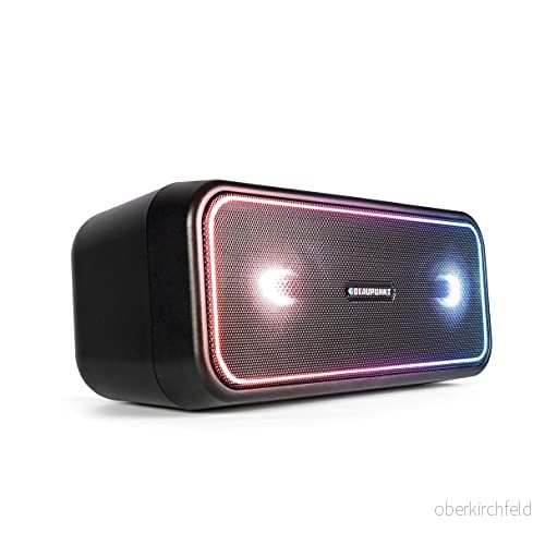 BLAUPUNKT Bluetooth festhögtalare PS 200, 4.2, AUX IN, med flerfärgad LED belysning, integrerat batteri i svart 4048341001504