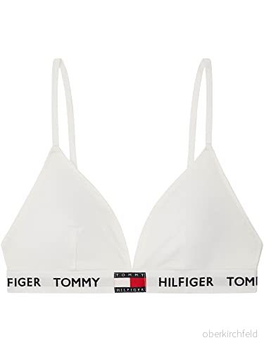 Tommy Hilfiger Vadderad triangel W bralette, Klassisk vit, L 8719861455424
