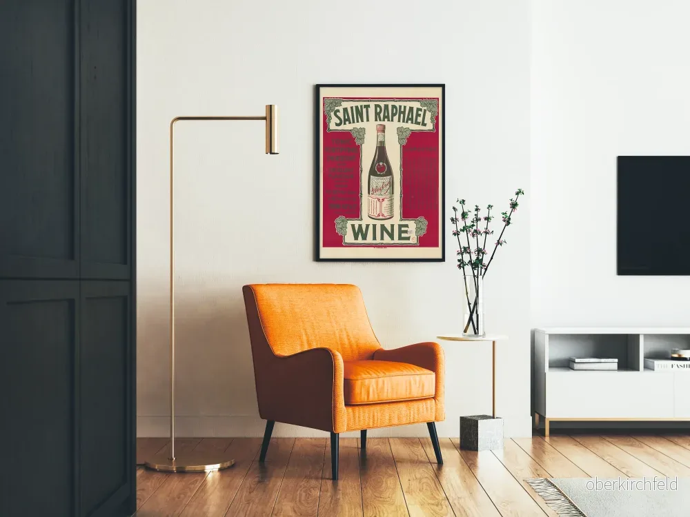 Vintageposter med Saint Raphael Wine väggdekoration - Bild 2