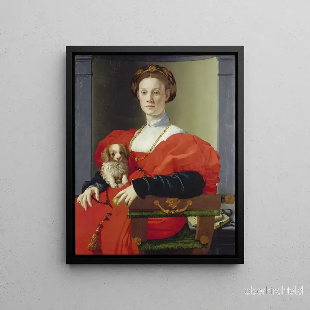 Målning Portrait av en dam i rött Francesca Salviati - Agnolo Bronzino | Konsttryck
