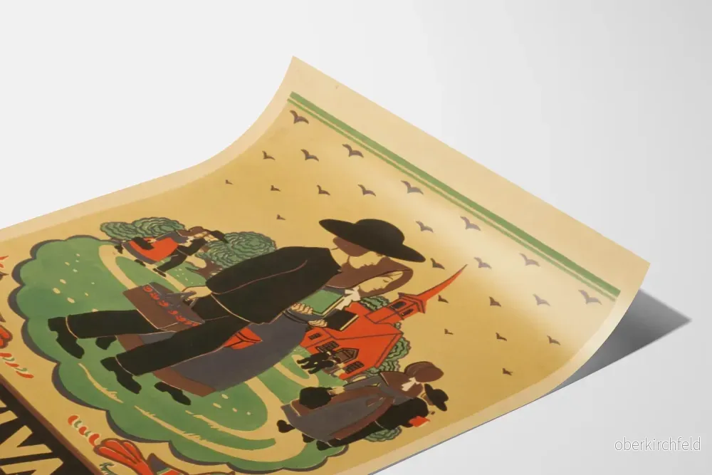 Vintageposter Pennsylvania Den lilla röda skolhuset - Bild 3