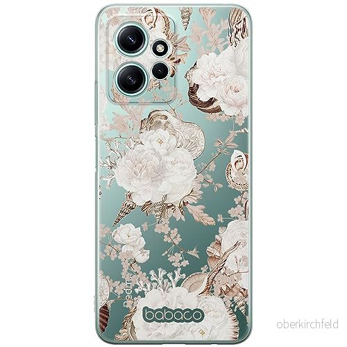 ERT GROUP mobiltelefonfodral för Xiaomi REDMI NOTE 12 4G originalt och officiellt licensierat Babaco mönster Flowers 044 optimalt anpassad till formen på mobiltelefonen, gedeeltelijk transparant 5905511947224