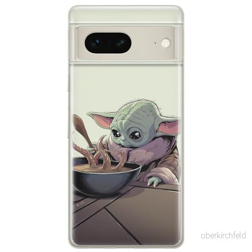 ERT GROUP mobiltelefonfodral för Google PIXEL 7 originalt och officiellt licensierat Star Wars mönster Baby Yoda 027 optimalt anpassad till formen på mobiltelefonen, gedeeltelijk transparant 5905795146993