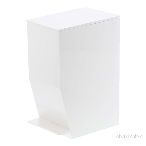 Yamazaki 3385 Tower sanitär papperskorg step on, vit, ABS harts, minimalistisk, 12 x 19 27,5 c m 4903208033855