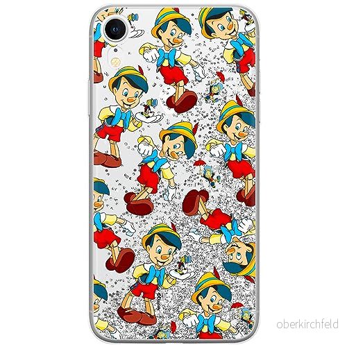 ERT GROUP mobiltelefonfodral för Apple Iphone XR originalt och officiellt licensierat Disney mönster Pinocchio 002 optimalt anpassad till formen på mobiltelefonen, med glitter overflow effekt 5905131812810