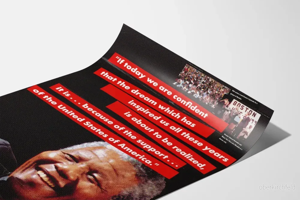 Väggposter Mandela besöker Amerika - Historisk dekorativ poster 1990 - Bild 3