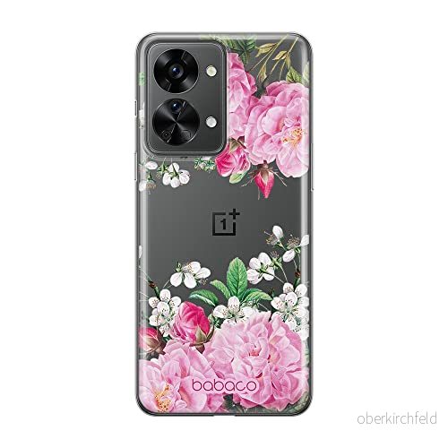 ERT GROUP mobiltelefonfodral för Oneplus NORD 2T 5G originalt och officiellt licensierat Babaco mönster Flowers 046 optimalt anpassad till formen på mobiltelefonen, gedeeltelijk transparant 5905511274450