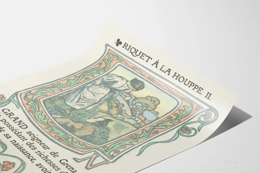 Vintage dekorativ poster Riquet à la Houppe med inramning - Bild 3