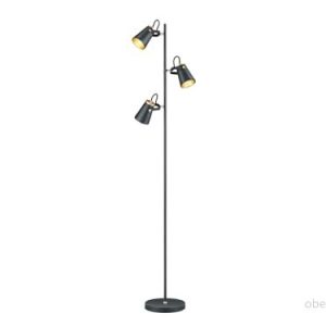 Trio Leuchten Golvlampa Edward 408800332, metall svart matt/guldfärgad, exkl. 3 x E14 4017807390148 Trio Leuchten Golvlampa Edward 408800332, metall svart matt/guldfärgad, exkl. 3 x E14 4017807390148