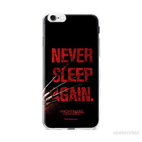 ERT GROUP mobiltelefonfodral för Iphone 6/6S originalt och officiellt licensierat Horror mönster Nightmare of Elm Street 003 anpassad till formen på mobiltelefonen, fodral tillverkad av TPU plast 5905511075002