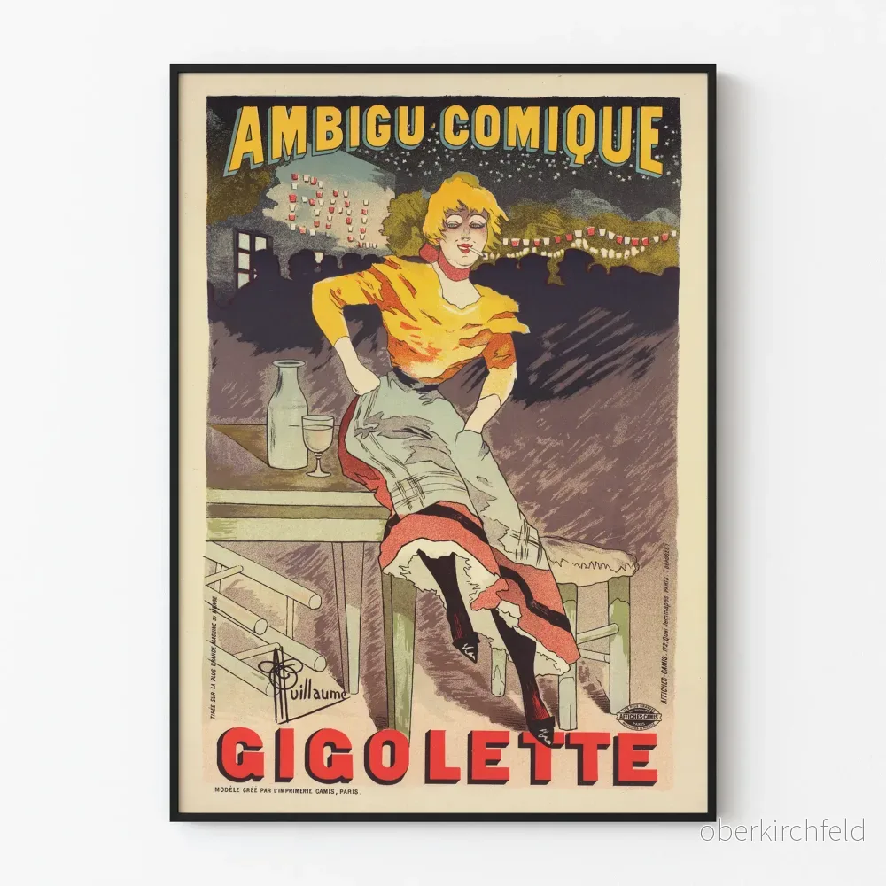 Vintageposter Gigolettte - Väggdekoration i retrostil