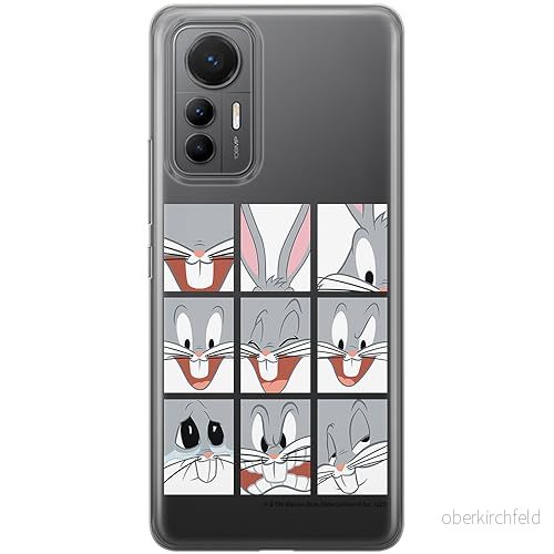 ERT GROUP mobiltelefonfodral för Xiaomi 12 LITE originalt och officiellt licensierat Looney Tunes mönster Bugs 015 optimalt anpassad till formen på mobiltelefonen, gedeeltelijk transparant 5905795077952