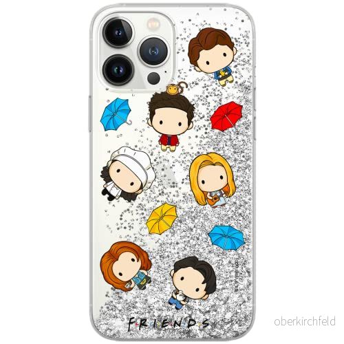 ERT GROUP mobiltelefonfodral för Apple Iphone XS originalt och officiellt licensierat Friends mönster 013 Vit optimalt anpassad till formen på mobiltelefonen, med glitter overflow effekt 5903932280845